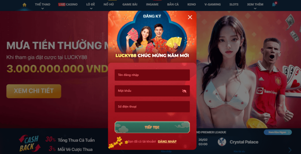 Điều kiện đăng ký tài khoản tại Lucky88